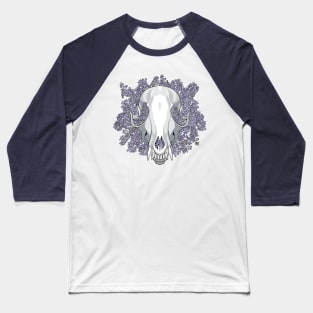 Fox Skull & Lilacs Baseball T-Shirt